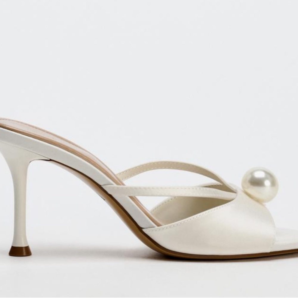 Faux Pearl Heel Sandal